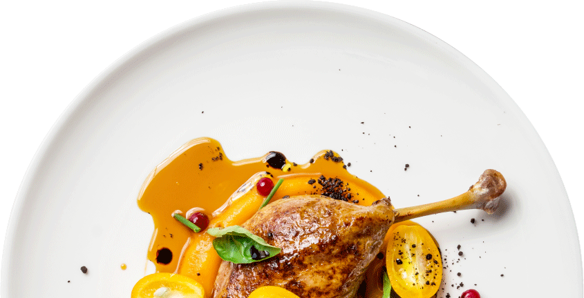 Plated high-end food