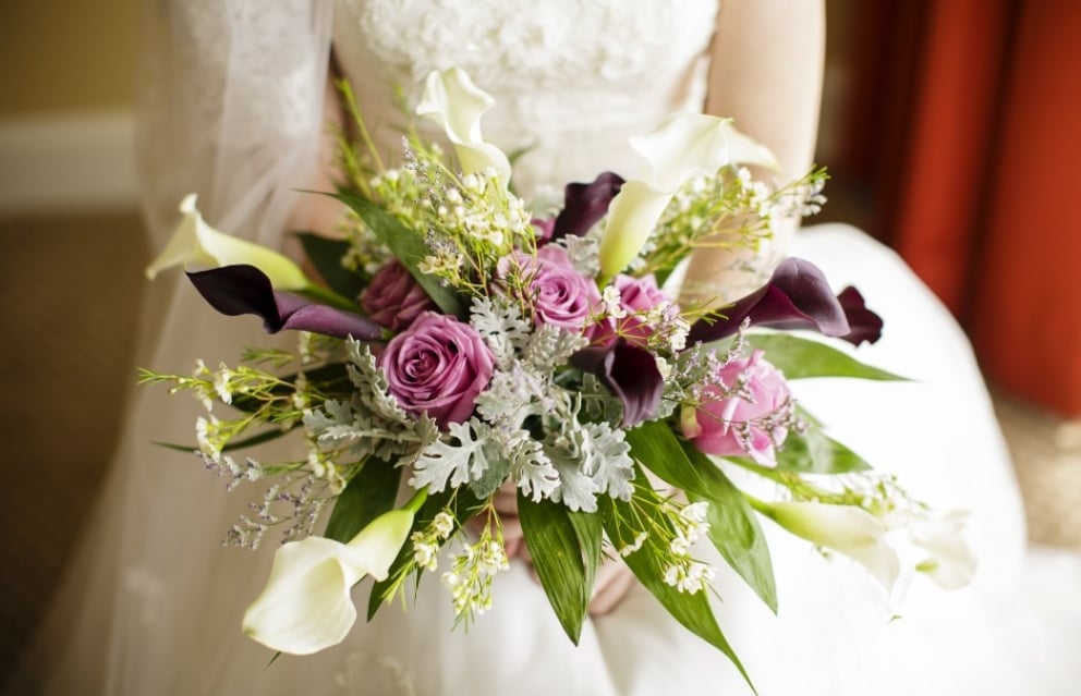 A stunning wedding bouquet