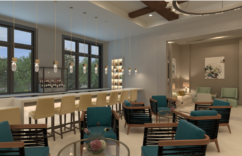 The lobby bar at hotel effie
