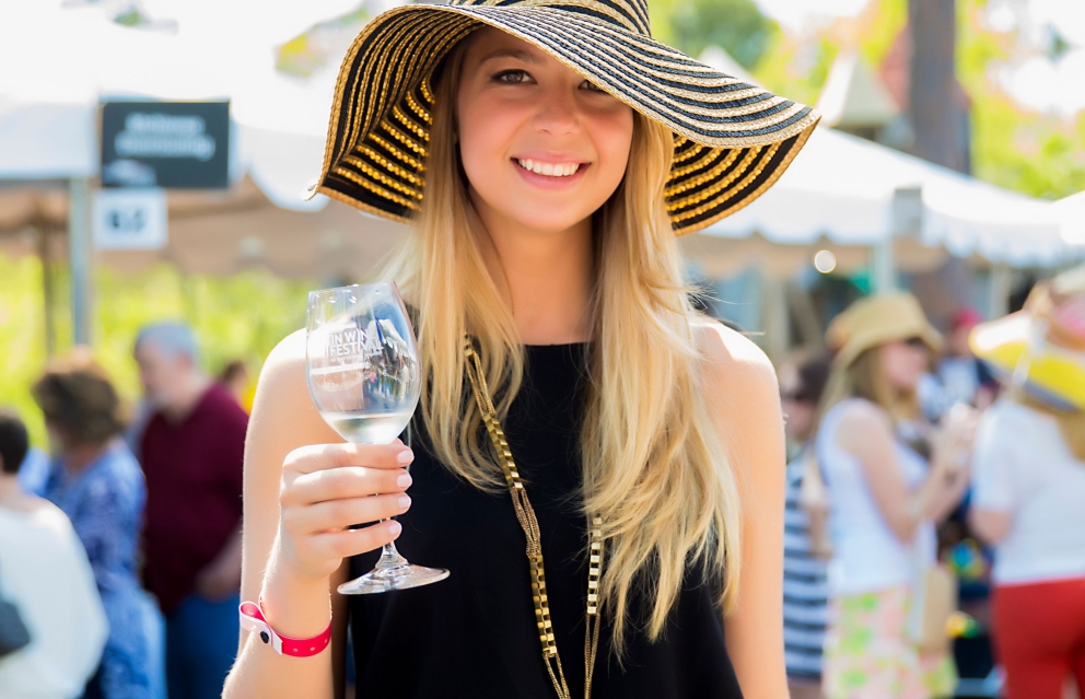 girl with wine glass