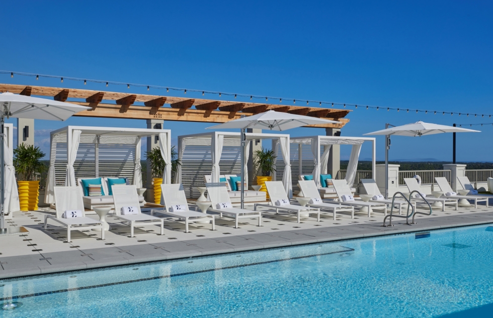 The Hotel Effie rooftop pool.