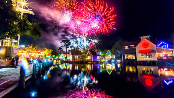 fireworks over lagoon