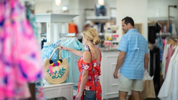 woman shopping in store.