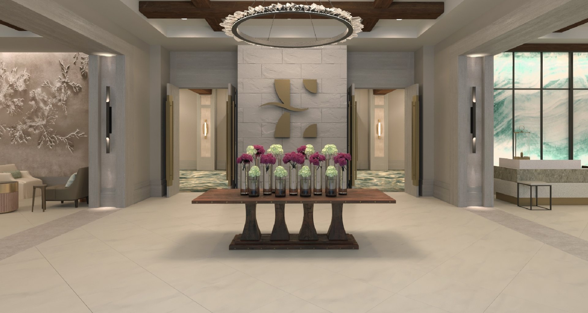 The lobby at hotel effie