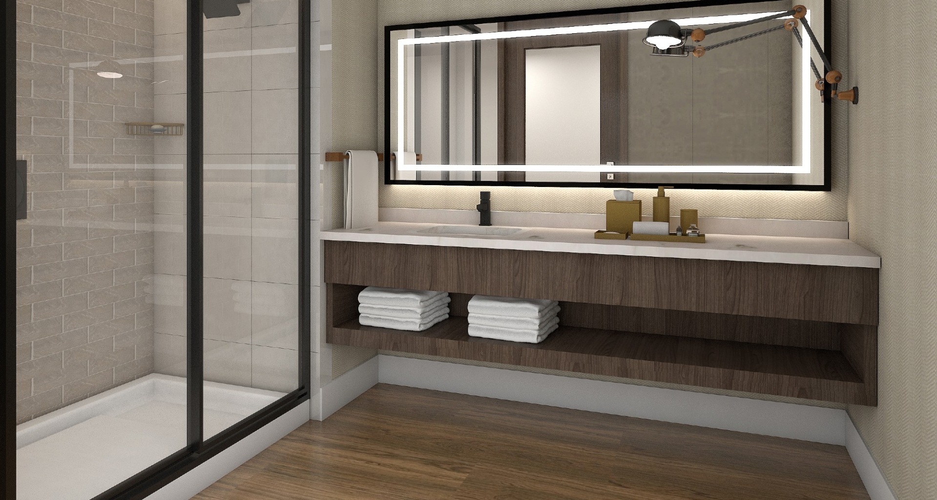 The guest bathroom at Hotel Effie