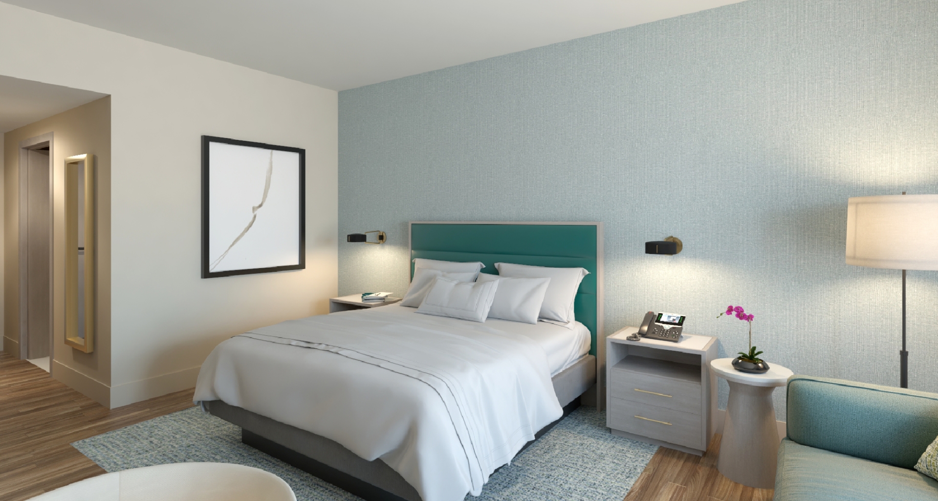 King guest room at hotel effie