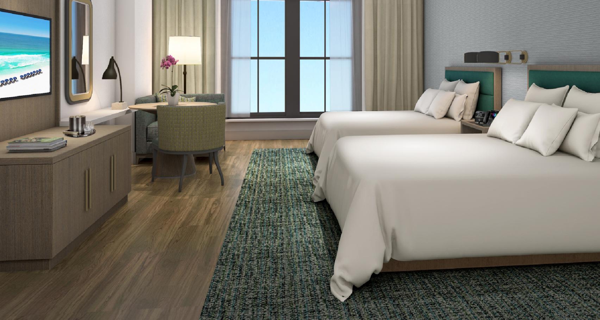 Double queen room at hotel effie