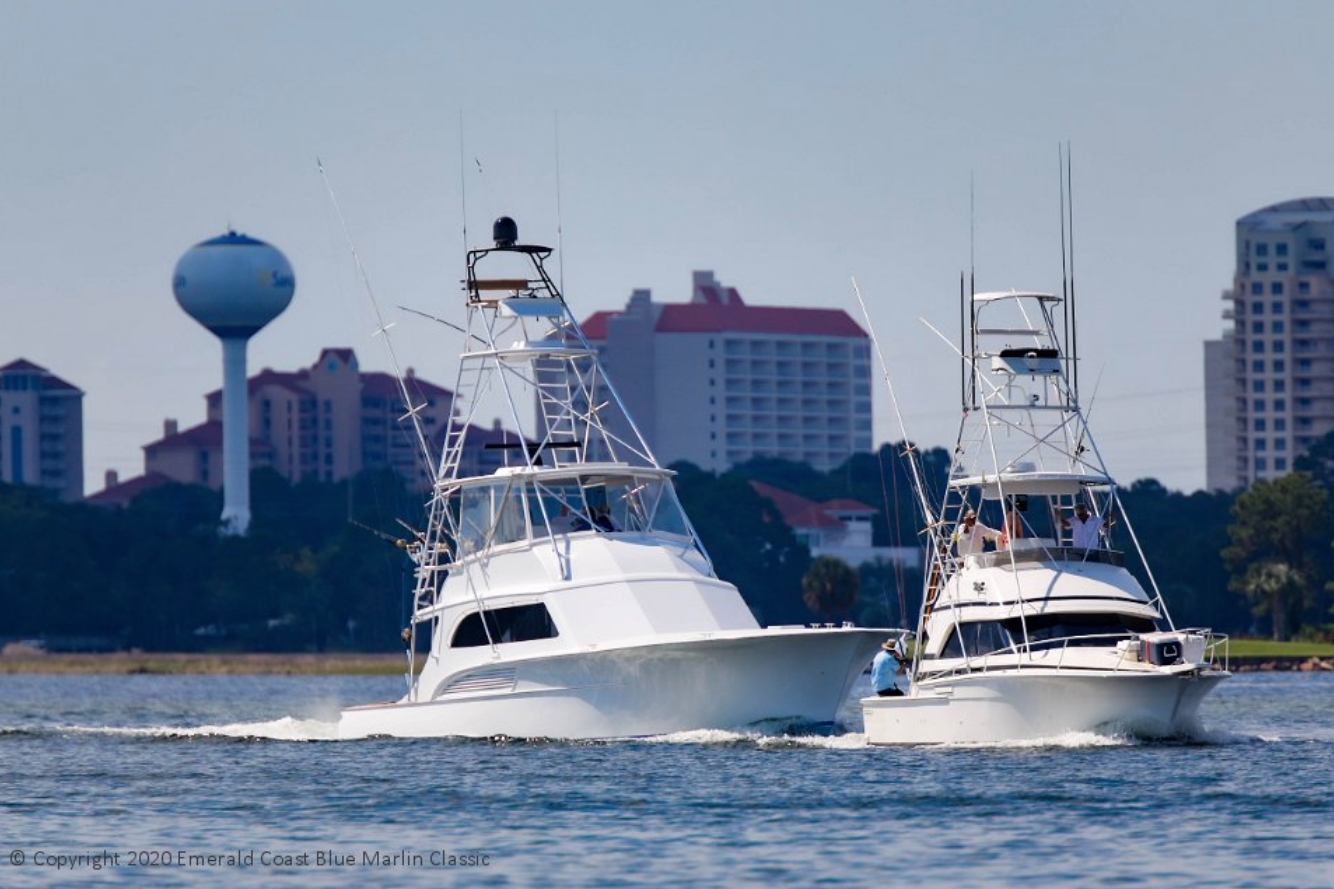 Two fishing boats at the Emerald Coast Blue Marlin Classic