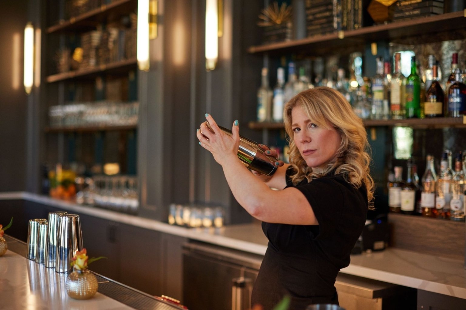 bartender with shaker