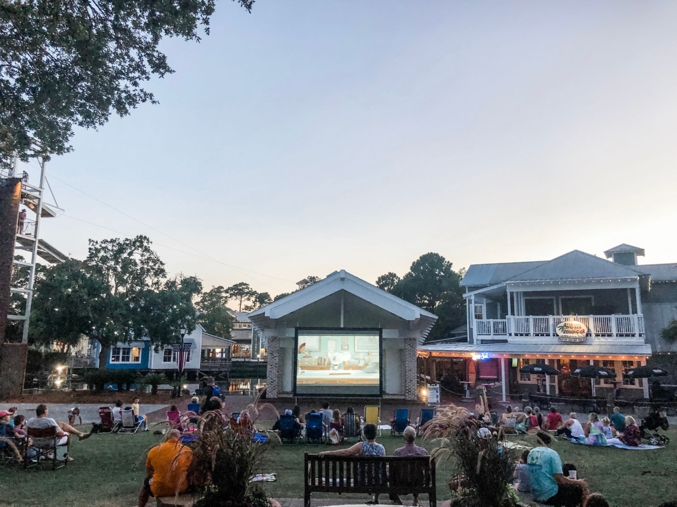 movie on Baytowne lawn