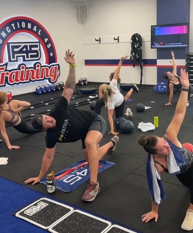 People working out at an F45 location