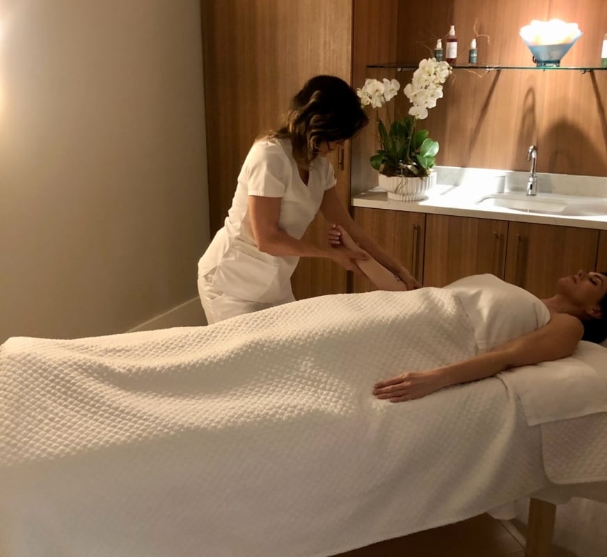 woman giving massage