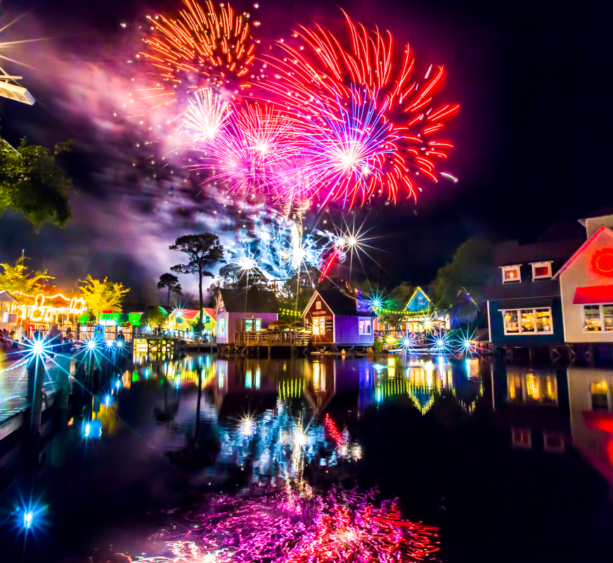 fireworks over lagoon