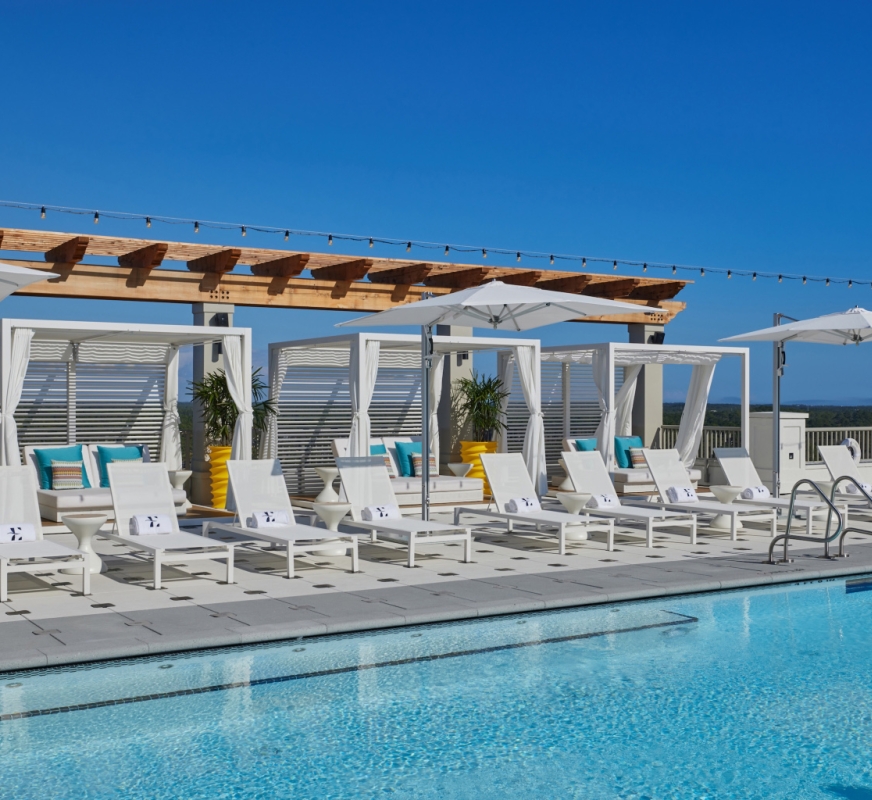 The Hotel Effie rooftop pool.