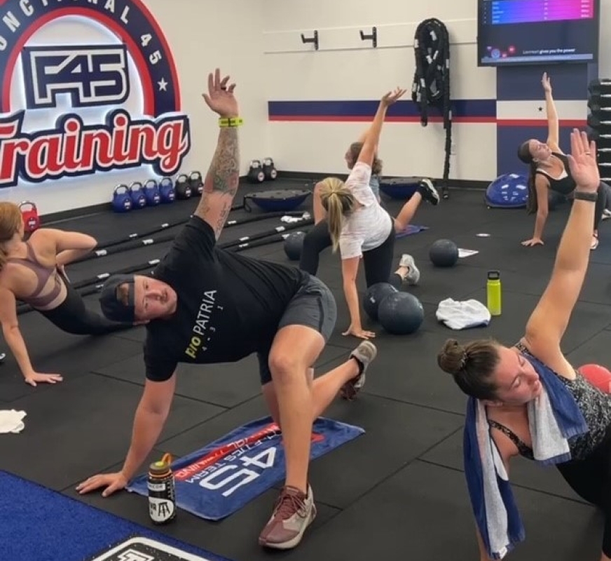 People working out at an F45 location